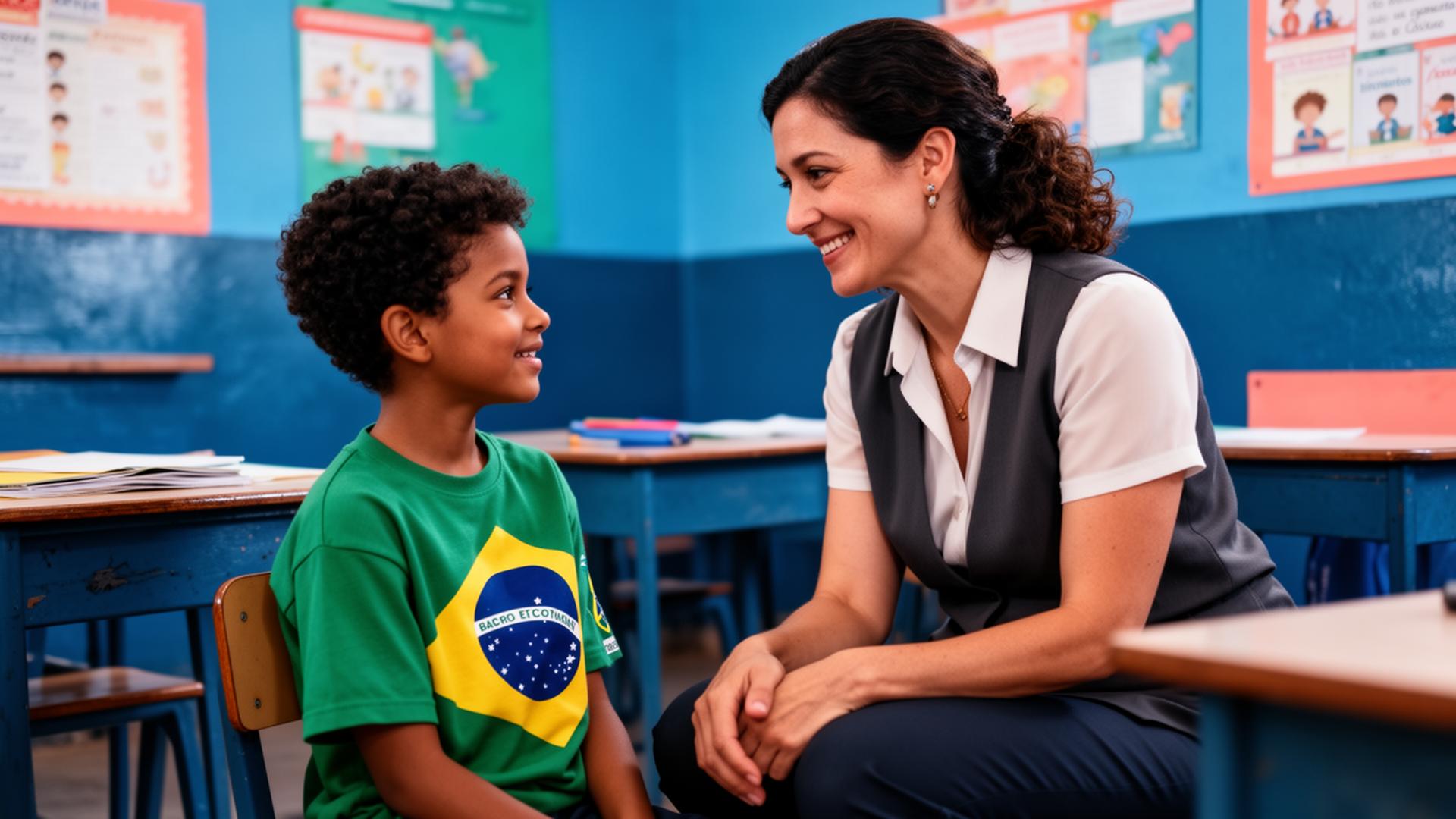 Professora com criança